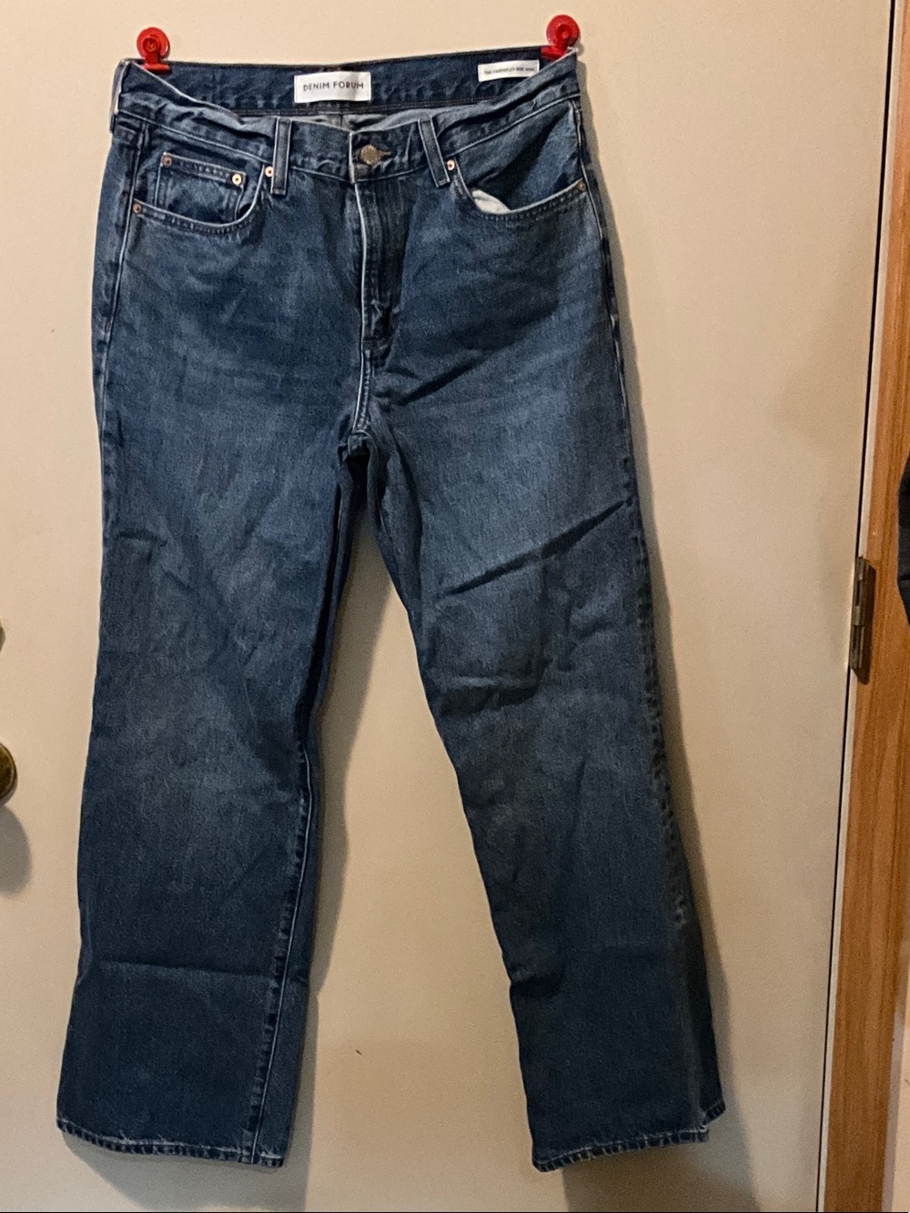 Denim Forum Women's Straight Leg Jeans - Dark Blue